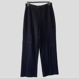 ST. JOHN by Marie Curie Black Wide Leg Straight wool Mix Pants US6
